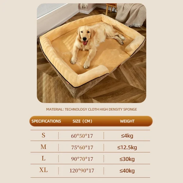 Cozy Rectangular Dog Sleeping Bed – Warm Washable Mattress Nest for Puppies, Cats & Small Dogs
