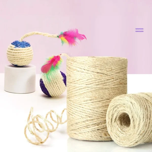 HOOPET Sisal Rope Ball Cat Toy – Interactive Chew & Scratch Toy for Cats and Small Dogs
