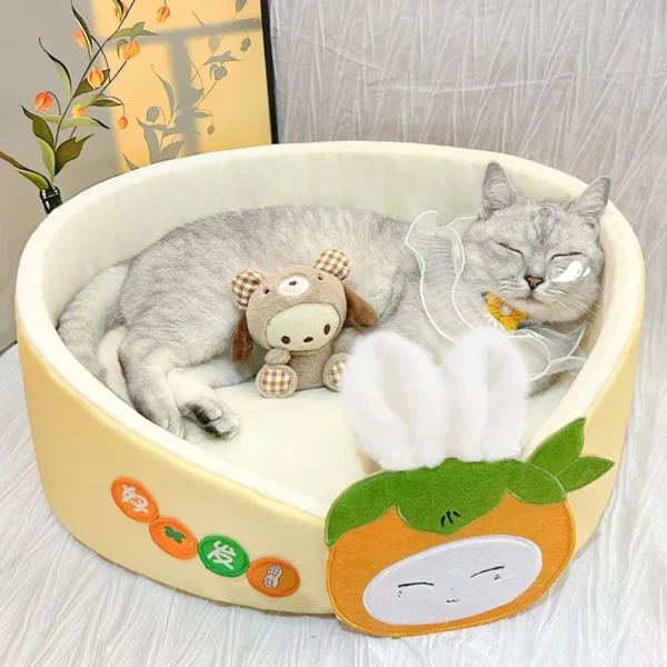 All-Season Large Cat Bed – Summer Cooling Nest, Kitten Sofa Kennel, Universal Pet Sleeping Mat