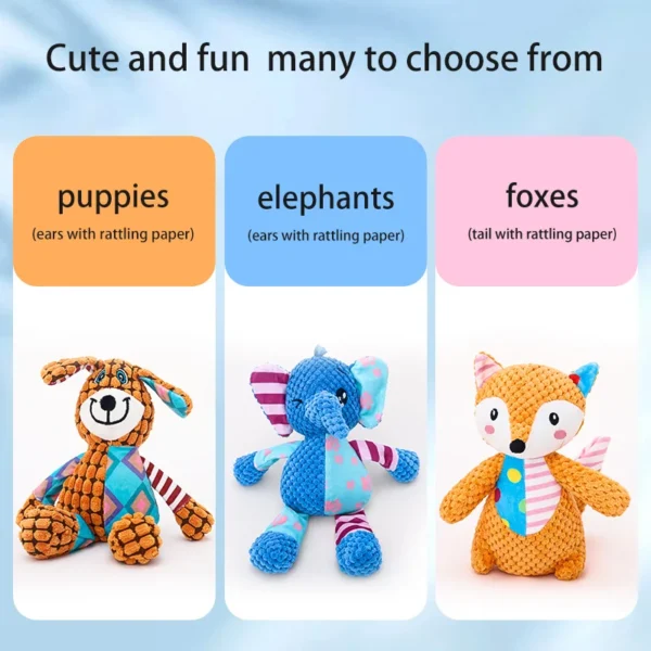 HOOPET Cute Dog Chew Toy – Squeaky, Teeth Cleaning & Boredom Relief for Puppies