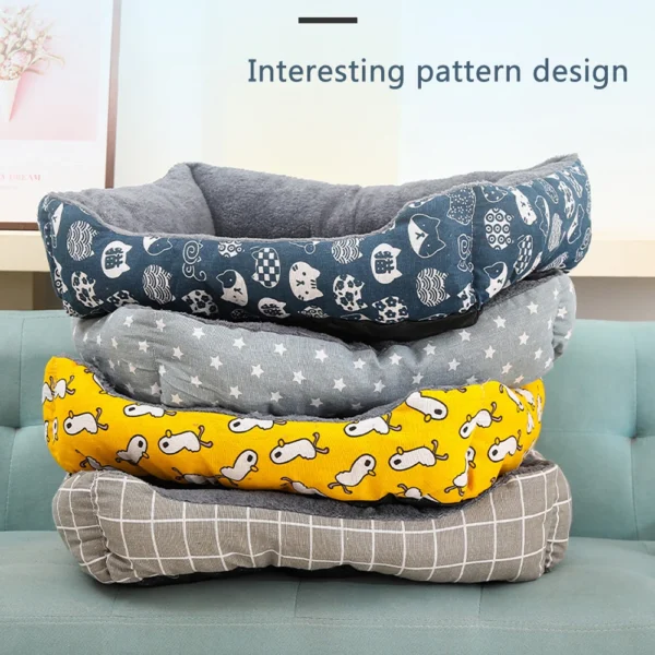 Soft Pet Bed for Cats & Dogs – Waterproof, Washable, Large Sizes