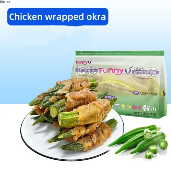Natural Pet Jerky Treats – Chicken, Duck, Fruit & Veg Mix (250g)