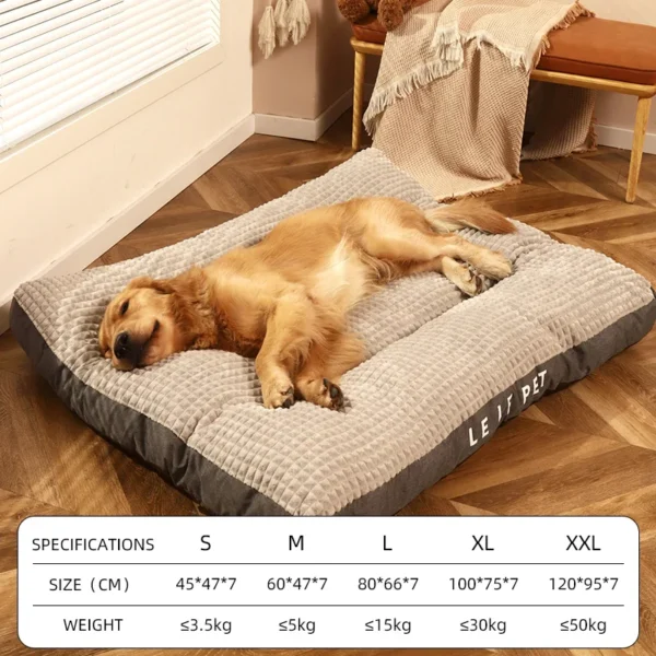 Warm Fleece Pet Bed – Soft Sleeping Blanket & Detachable Cushion Mat for Small to Large Dogs & Cats