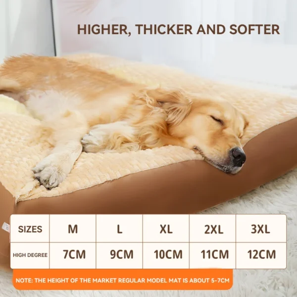 Winter Warm Dog Sofa Bed – Removable & Washable Sleeping Mat for Large Dogs, Golden Retriever Kennel Mat
