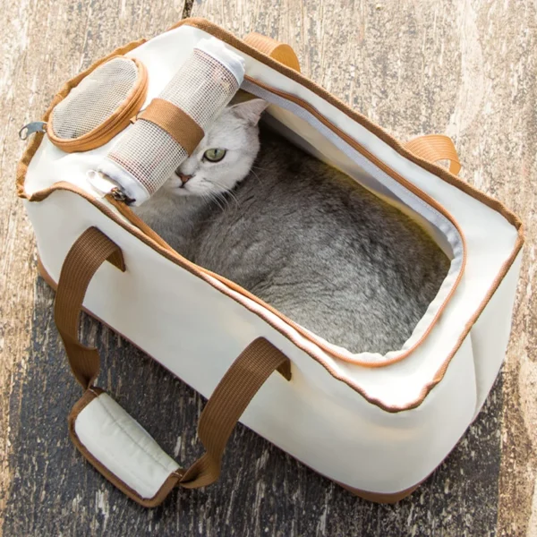 HOOPET Breathable Cat & Small Dog Carrier – Soft Travel Backpack with Shoulder Handle