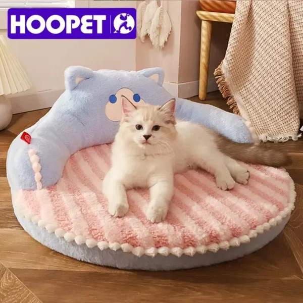 Bear-Shaped Cat Sofa Bed – Washable Sleeping Cave Mat for Small Dogs & Kittens | Cozy Kennel Nest with Sponge Cushion