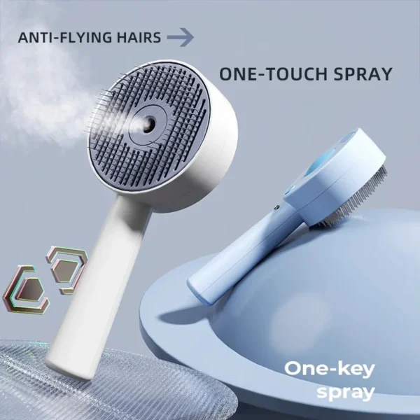 HOOPET 2-in-1 Cat Slicker Brush with Spray – Detangling & Anti-Static Grooming Tool with Massage Comb