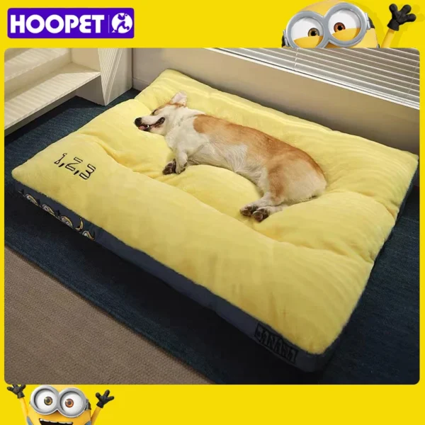 Velour Soft Pet Bed – Warm Sleeping Pad with Removable Cover for Small, Medium & Large Dogs and Cats