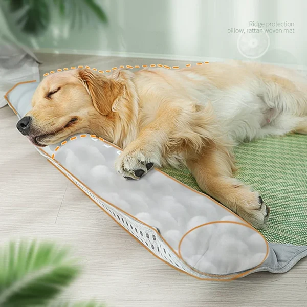 Summer Cooling Pet Mat – Breathable Ice Cushion for Dogs & Cats, Comfortable Sleep Pad for Small to Large Pets