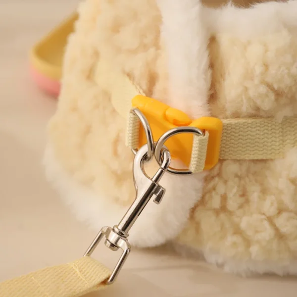 HOOPET Autumn/Winter Padded Dog Harness & Leash Set – Solid Color Chest Strap for Small Dogs, Teddy, Boomerang Style