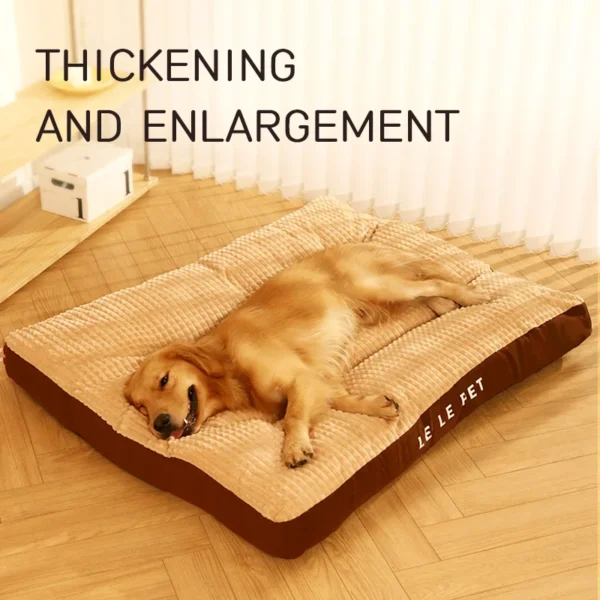 Warm Fleece Pet Bed – Soft Sleeping Blanket & Detachable Cushion Mat for Small to Large Dogs & Cats