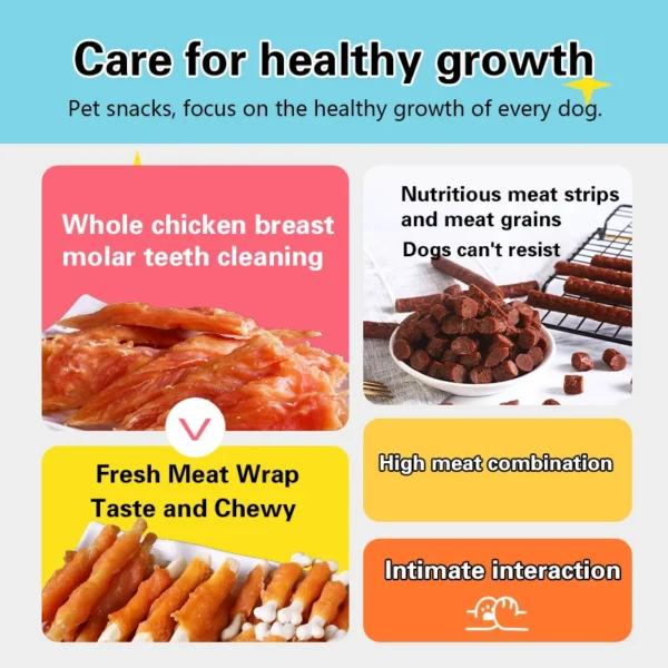 110g Dog Snacks – Bite-Resistant Chews for Training & Dental Care