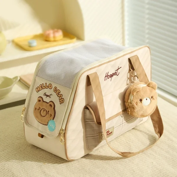 HOOPET 3-in-1 Foldable Pet Carrier – Ventilated Cat & Small Dog Travel Bag with Backpack, Handheld & Shoulder Modes