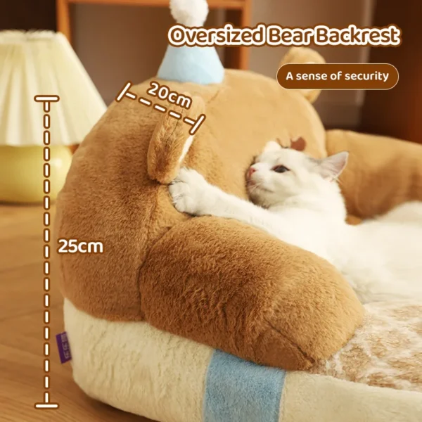All-Season Warm Cat Bed – Cozy Pet Sofa & Kennel with Cushion for Cats and Small Dogs
