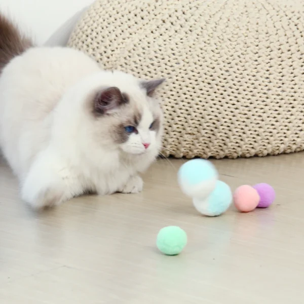HOOPET Cat Teaser Ball Toy – Bite-Resistant, Quiet Self-Play Stick for Kittens & Cats