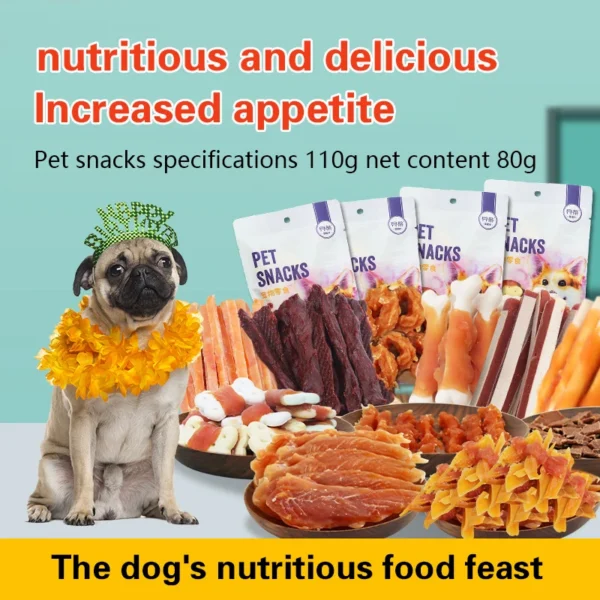 110g Dog Snacks – Bite-Resistant Chews for Training & Dental Care