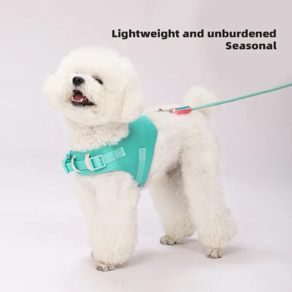 HOOPET Anti-Strangulation Dog Leash & Chest Harness – Comfortable Undershirt Style for Small Dogs like Corgi & Teddy