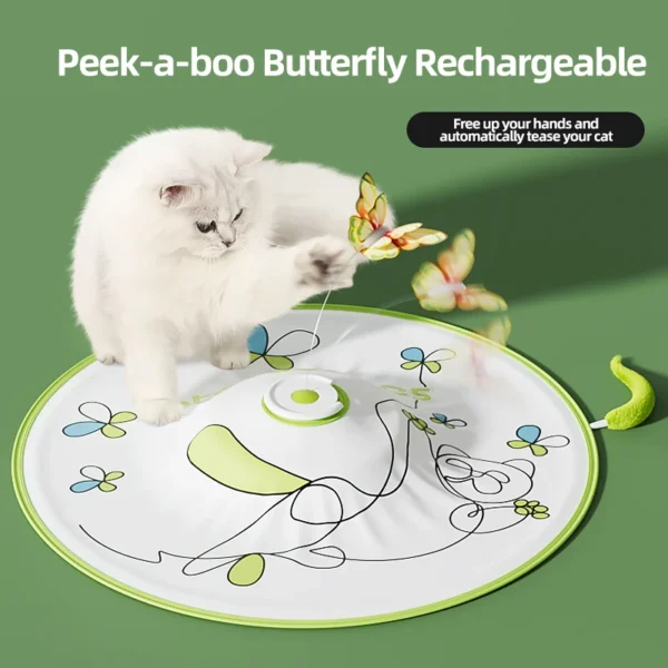 Interactive Rechargeable Cat Toy – Automatic Teaser with Chase, Hide & Seek Simulation Game