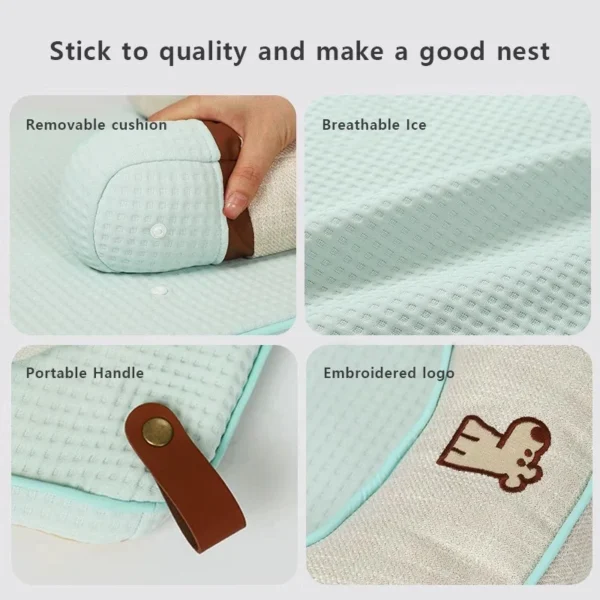 4-Season Cooling Orthopedic Pet Pad – Gel-Infused Breathable Mat for Cats & Dogs, Skin-Friendly with Chiropractic Support