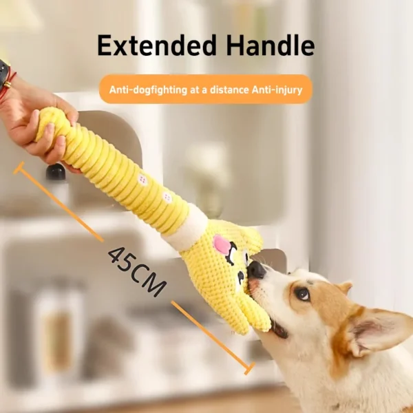 HOOPET Plush Teasing Dog Stick – Squeaky Training Toy for Puppies, Corgis & Bichons