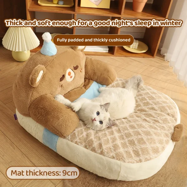 All-Season Warm Cat Bed – Cozy Pet Sofa & Kennel with Cushion for Cats and Small Dogs