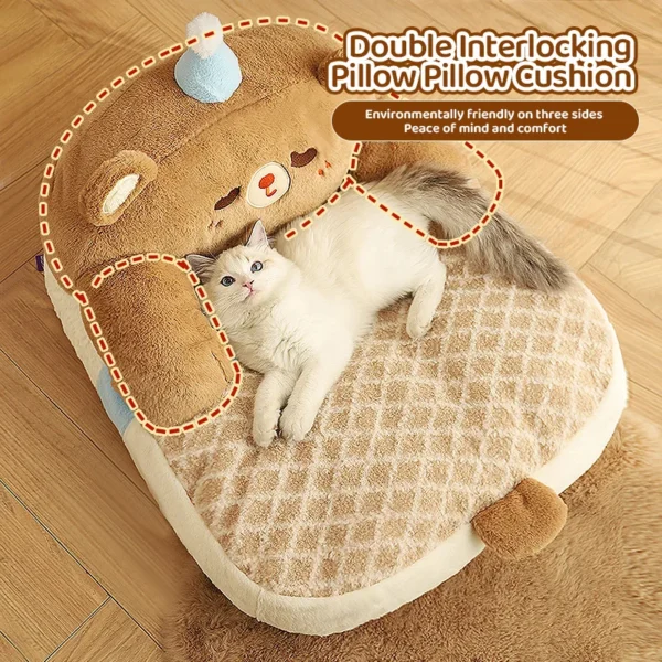 All-Season Warm Cat Bed – Cozy Pet Sofa & Kennel with Cushion for Cats and Small Dogs