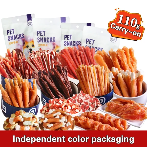 110g Dog Snacks – Bite-Resistant Chews for Training & Dental Care
