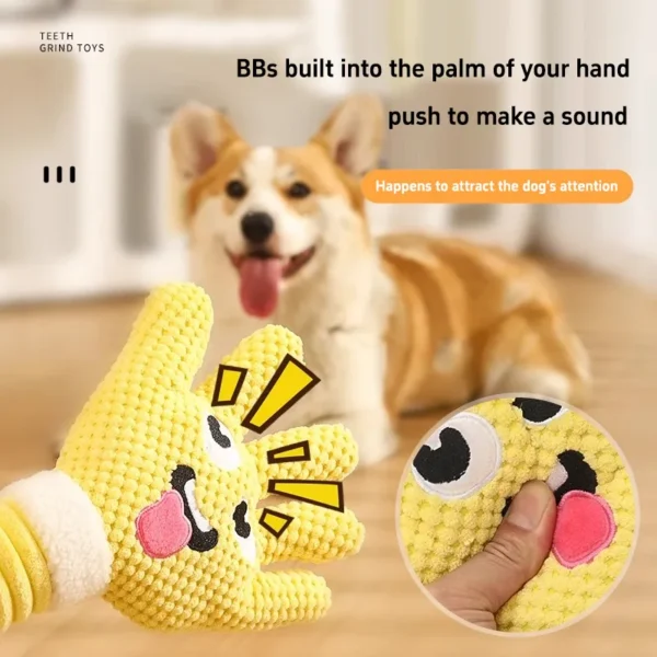 HOOPET Plush Teasing Dog Stick – Squeaky Training Toy for Puppies, Corgis & Bichons