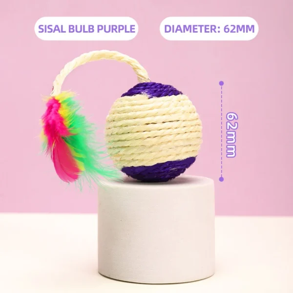 HOOPET Sisal Rope Ball Cat Toy – Interactive Chew & Scratch Toy for Cats and Small Dogs