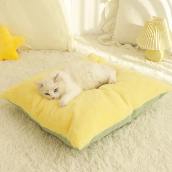 Cozy Winter Cat Bed & Small Dog House – Deep Sleep Cave Nest with Detachable Cushion, Soft Tent-Style Pet Basket