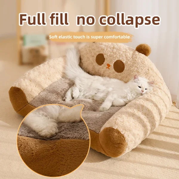 Modern Plush Pet Sofa Bed – Thick, Warm, and Cozy Kennel for Dogs and Cats | Luxury Indoor Sleeping Nest