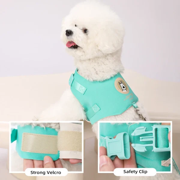 HOOPET Anti-Strangulation Dog Leash & Chest Harness – Comfortable Undershirt Style for Small Dogs like Corgi & Teddy