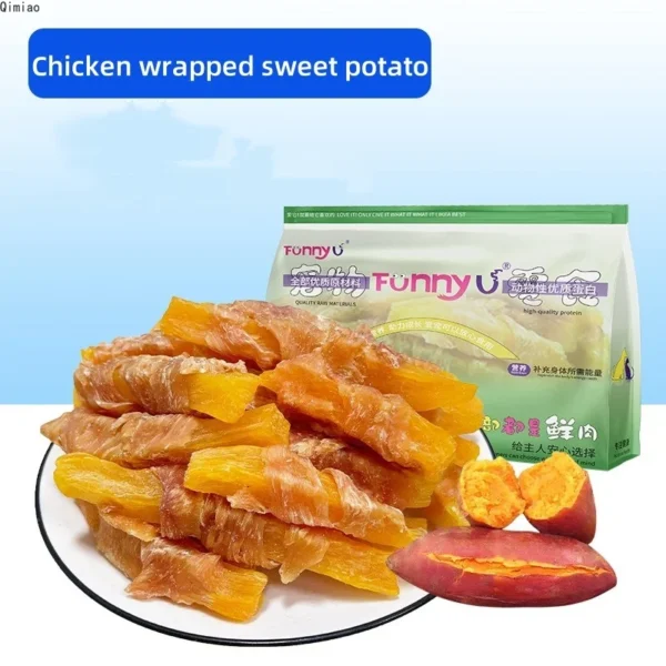 Natural Pet Jerky Treats – Chicken, Duck, Fruit & Veg Mix (250g)